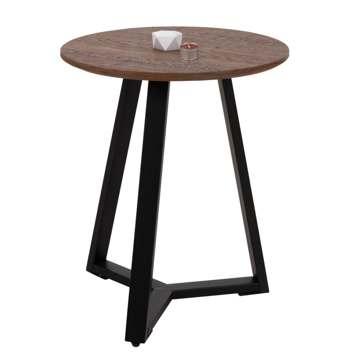 ΒΟΗΘΗΤΙΚΟ ΤΡΑΠΕΖΑΚΙ ROCKET HM9587.04 MDF ΚΑΡΥΔΙ-ΜΑΥΡΗ ΜΕΤΑΛΛΙΚΗ ΒΑΣΗ Φ45x55Υεκ. 1