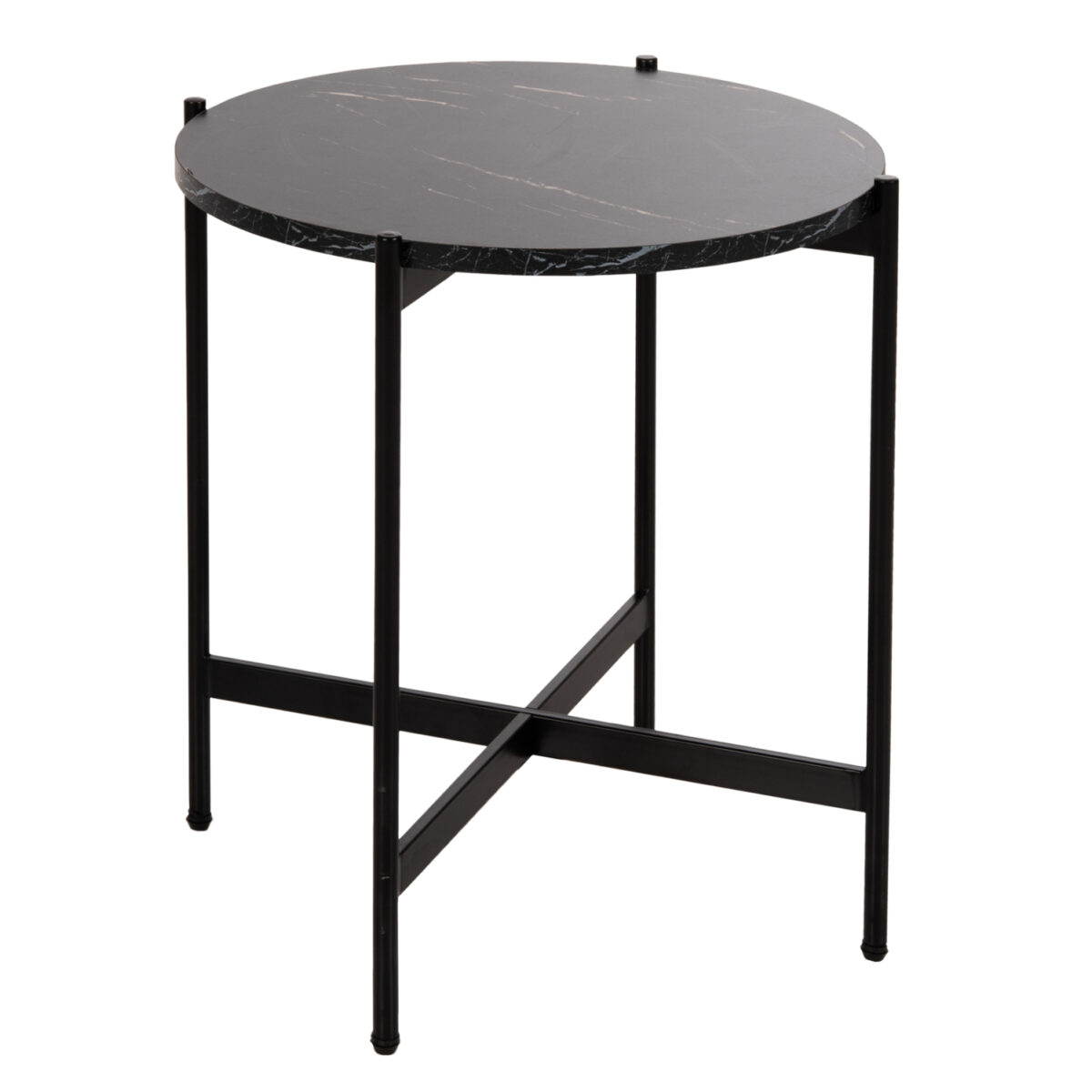 ΒΟΗΘΗΤΙΚΟ ΤΡΑΠΕΖΙ HM9589.01 MDF ΜΑΥΡΟ ΜΑΡΜΑΡΟ-ΜΑΥΡΗ ΜΕΤΑΛΛΙΚΗ ΒΑΣΗ Φ50x55Υεκ. 1