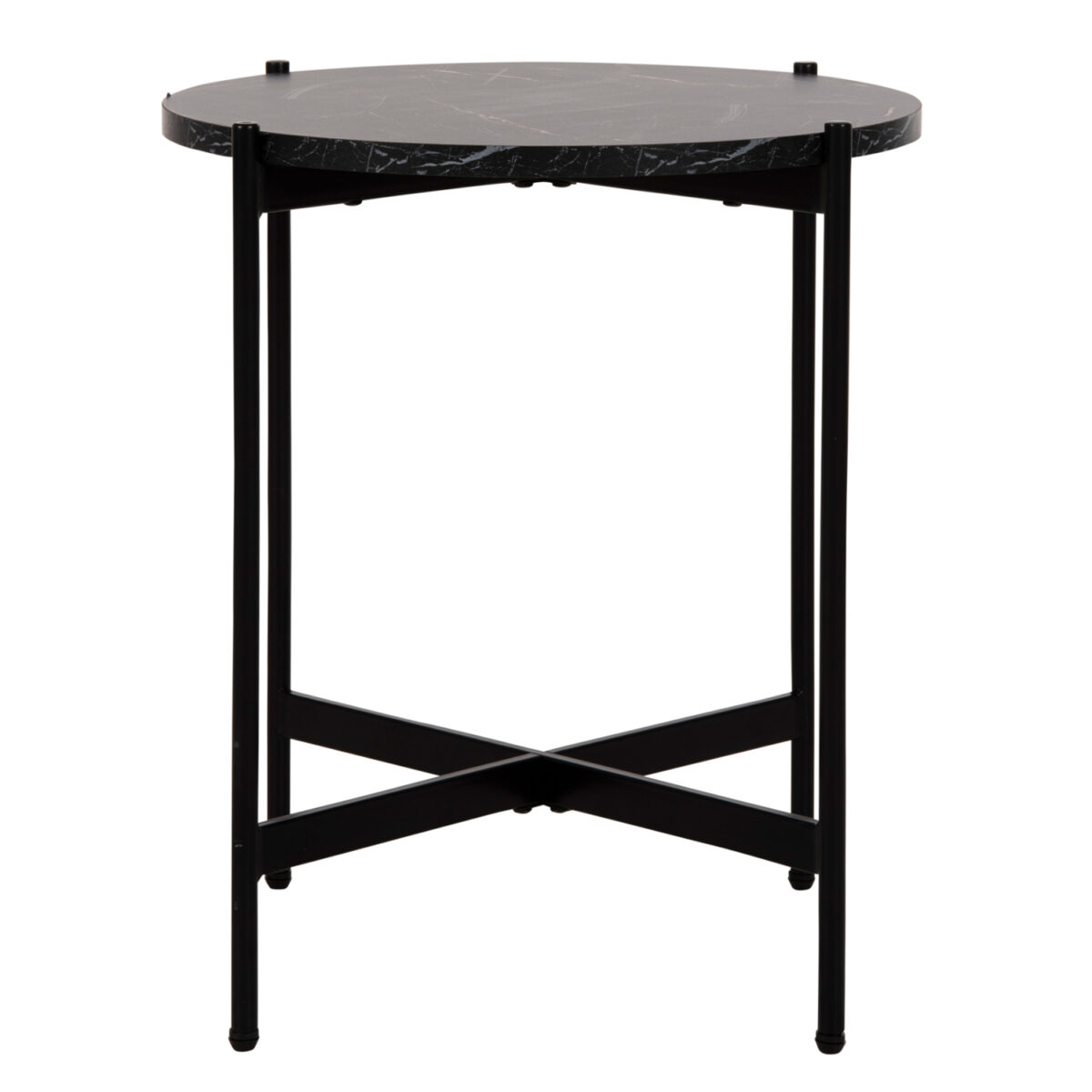 ΒΟΗΘΗΤΙΚΟ ΤΡΑΠΕΖΙ HM9589.01 MDF ΜΑΥΡΟ ΜΑΡΜΑΡΟ-ΜΑΥΡΗ ΜΕΤΑΛΛΙΚΗ ΒΑΣΗ Φ50x55Υεκ. 3