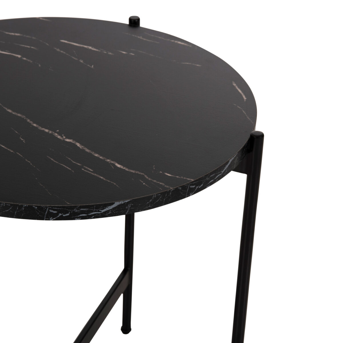 ΒΟΗΘΗΤΙΚΟ ΤΡΑΠΕΖΙ HM9589.01 MDF ΜΑΥΡΟ ΜΑΡΜΑΡΟ-ΜΑΥΡΗ ΜΕΤΑΛΛΙΚΗ ΒΑΣΗ Φ50x55Υεκ. 4