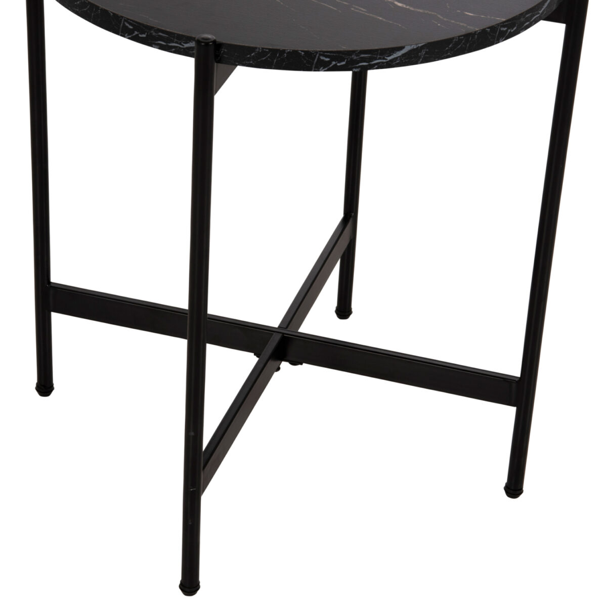 ΒΟΗΘΗΤΙΚΟ ΤΡΑΠΕΖΙ HM9589.01 MDF ΜΑΥΡΟ ΜΑΡΜΑΡΟ-ΜΑΥΡΗ ΜΕΤΑΛΛΙΚΗ ΒΑΣΗ Φ50x55Υεκ. 6