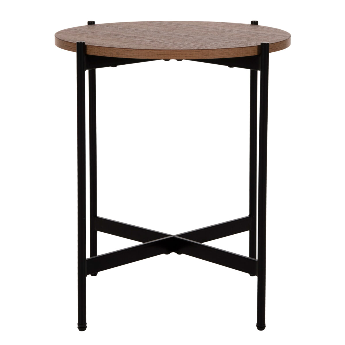 boithitiko-trapezi-fb9958904-mdf-karydi-2 ΒΟΗΘΗΤΙΚΟ ΤΡΑΠΕΖΙ HM9589.04 MDF ΚΑΡΥΔΙ-ΜΑΥΡΗ ΜΕΤΑΛΛΙΚΗ ΒΑΣΗ Φ50x55Υεκ. 3