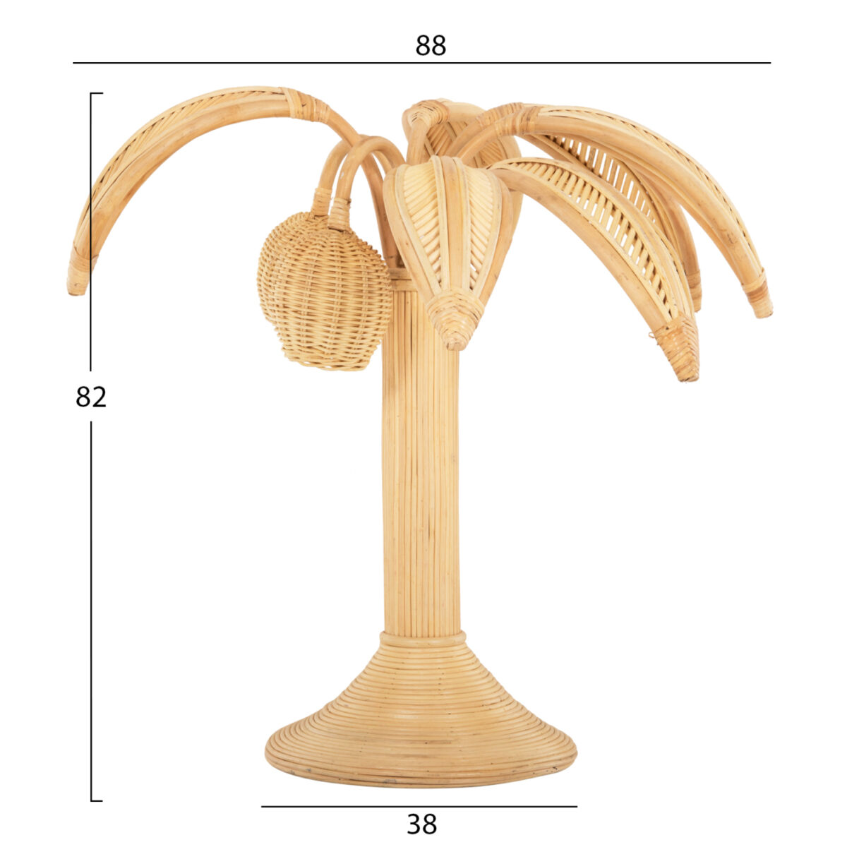 ΔΙΑΚΟΣΜΗΤΙΚΟ ΔΕΝΤΡΟ COCOON HM4319 τ.ΚΟΚΟΦΟΙΝΙΚΑ ΑΠΟ ΦΥΣΙΚΟ RATTAN Φ88x84Υεκ. 2