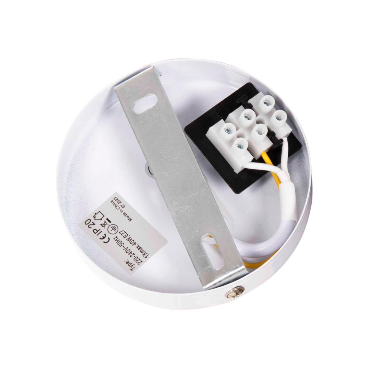 ΦΩΤΙΣΤΙΚΟ ΟΡΟΦΗΣ ΚΡΕΜΑΣΤΟ HM4079 ΛΕΥΚΟ ΜΕΤΑΛΛΙΚΟ ΚΑΠΕΛΟ Φ40x125Yεκ. 5