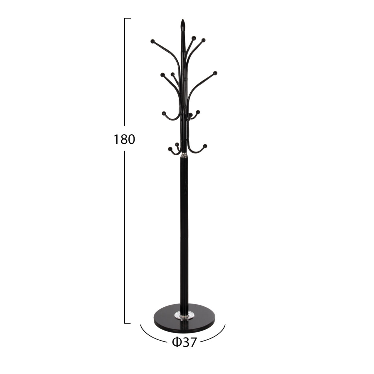 kalogeros-fb9957301-metallikos-13-simeio-1 ΚΑΛΟΓΕΡΟΣ HM9573.01 ΜΕΤΑΛΛΙΚΟΣ 13 ΣΗΜΕΙΩΝ ΣΕ ΜΑΥΡΟ ΧΡΩΜΑ Φ37x180Yεκ. 2