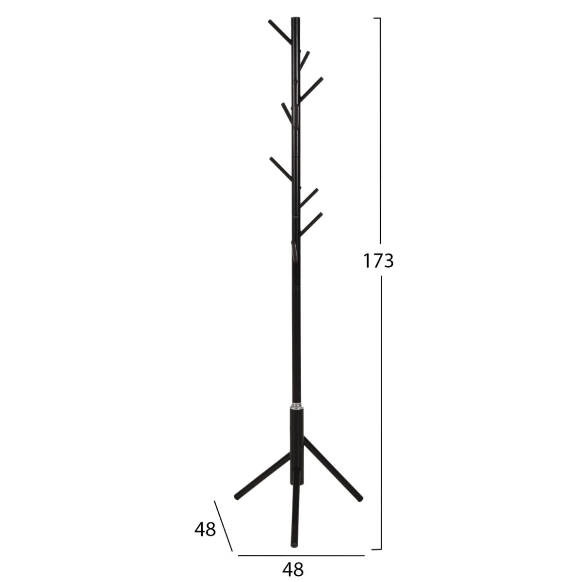 kalogeros-metallikos-fb9957401-se-mayro-1 ΚΑΛΟΓΕΡΟΣ ΜΕΤΑΛΛΙΚΟΣ HM9574.01 ΣΕ ΜΑΥΡΟ ΧΡΩΜΑ-8 ΣΗΜΕΙΑ ΚΡΕΜΑΣΗΣ 48x48x173Υεκ. 2