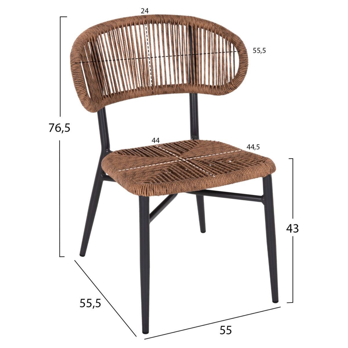 karekla-exotchoroy-fb9604903-aloyminio-s-1 ΚΑΡΕΚΛΑ ΕΞΩΤ.ΧΩΡΟΥ EULO HM6049.03 ΑΛΟΥΜΙΝΙΟ ΣΕ ΑΝΘΡΑΚΙ-ΣΥΝΘΕΤΙΚΟ RATTAN ΓΚΡΙ 49x60x78Υεκ. 2