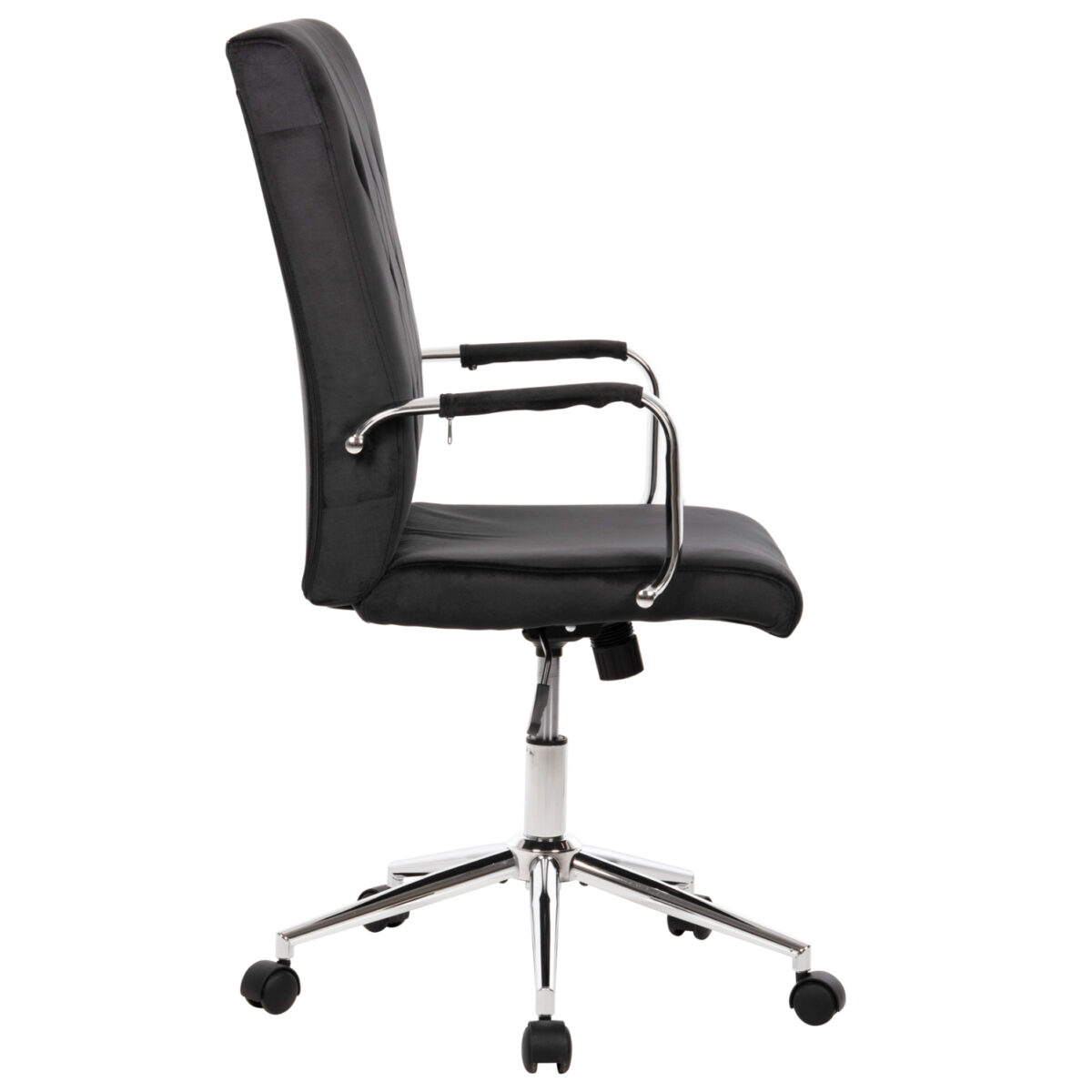 karekla-grafeioy-fb9118104-mayro-beloydo-3 ΚΑΡΕΚΛΑ ΓΡΑΦΕΙΟΥ JOSEF HM1181.04 ΜΑΥΡΟ ΒΕΛΟΥΔΟ-INOX ΒΑΣΗ 58x61x105-113Yεκ. 4