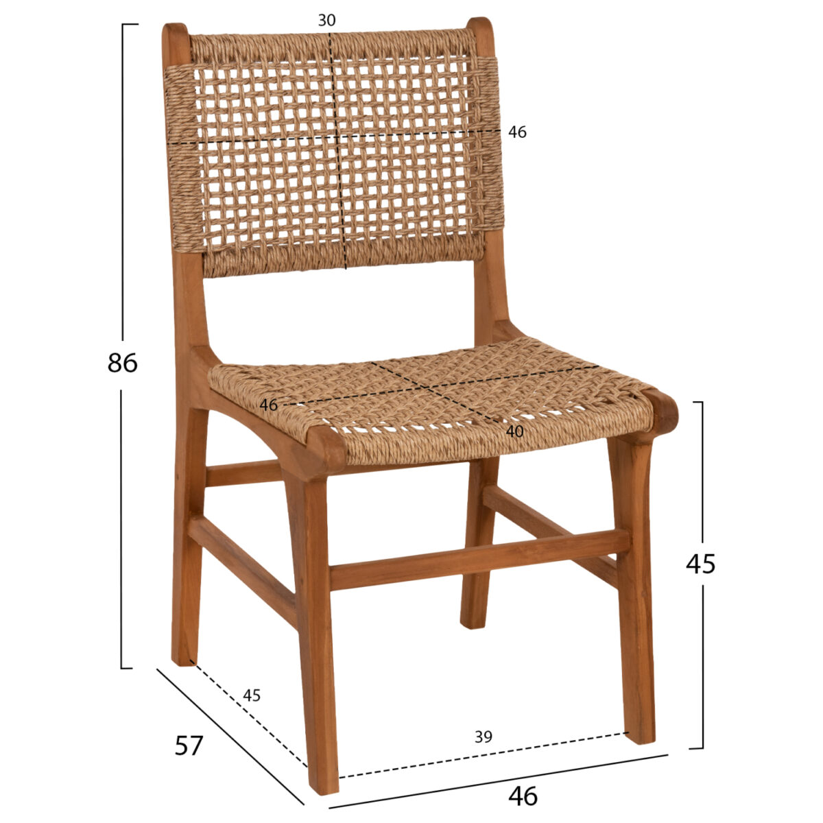 karekla-trapezarias-fb9938611-xylo-teak-1 ΚΑΡΕΚΛΑ ΤΡΑΠΕΖΑΡΙΑΣ NESHA HM9386.11 ΞΥΛΟ ΤΕΑΚ ΜΕ ΣΧΟΙΝΙ VIRO 50x56x85Υεκ. 2