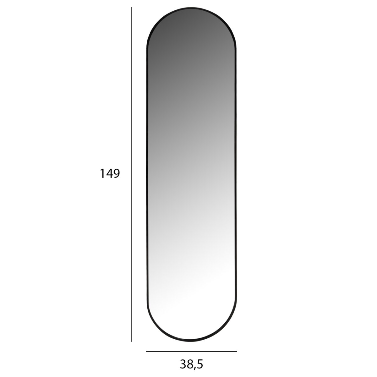 kathreptis-toichoy-fb9958101-psilos-obal-1 ΚΑΘΡΕΠΤΗΣ ΤΟΙΧΟΥ HM9581.01 ΨΗΛΟΣ ΟΒΑΛ ΣΚΕΛΕΤΟΣ ΑΛΟΥΜΙΝΙΟΥ ΜΑΥΡΟΣ 38,5x4x149Υεκ. 2