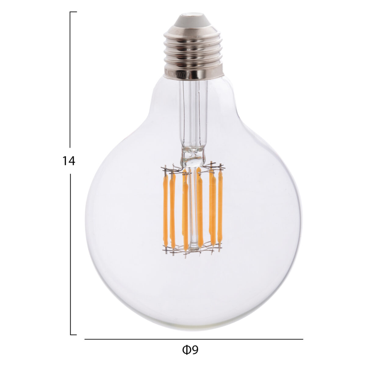 ΛΑΜΠΤΗΡΑΣ GLOBO LED FILAMENT 12W E27 3000K ΔΙΑΦΑΝΟΣ HM4049.01 2