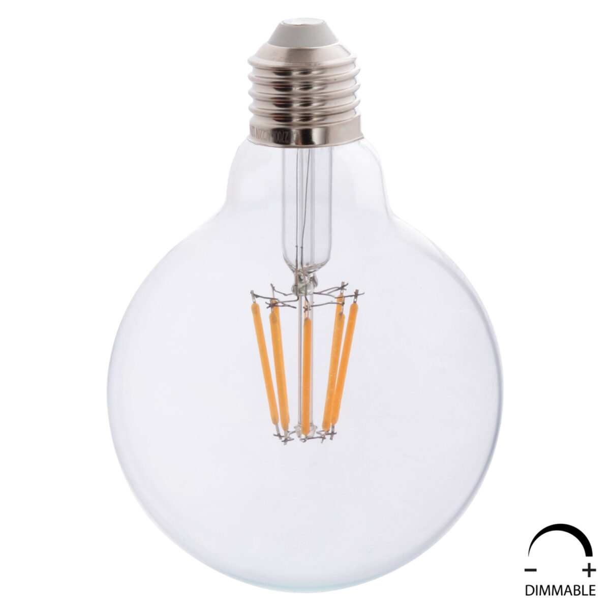 ΛΑΜΠΤΗΡΑΣ GLOBO LED FILAMENT 8W E27 3000K ΔΙΑΦΑΝΟΣ DIMMABLE HM4050.01 1