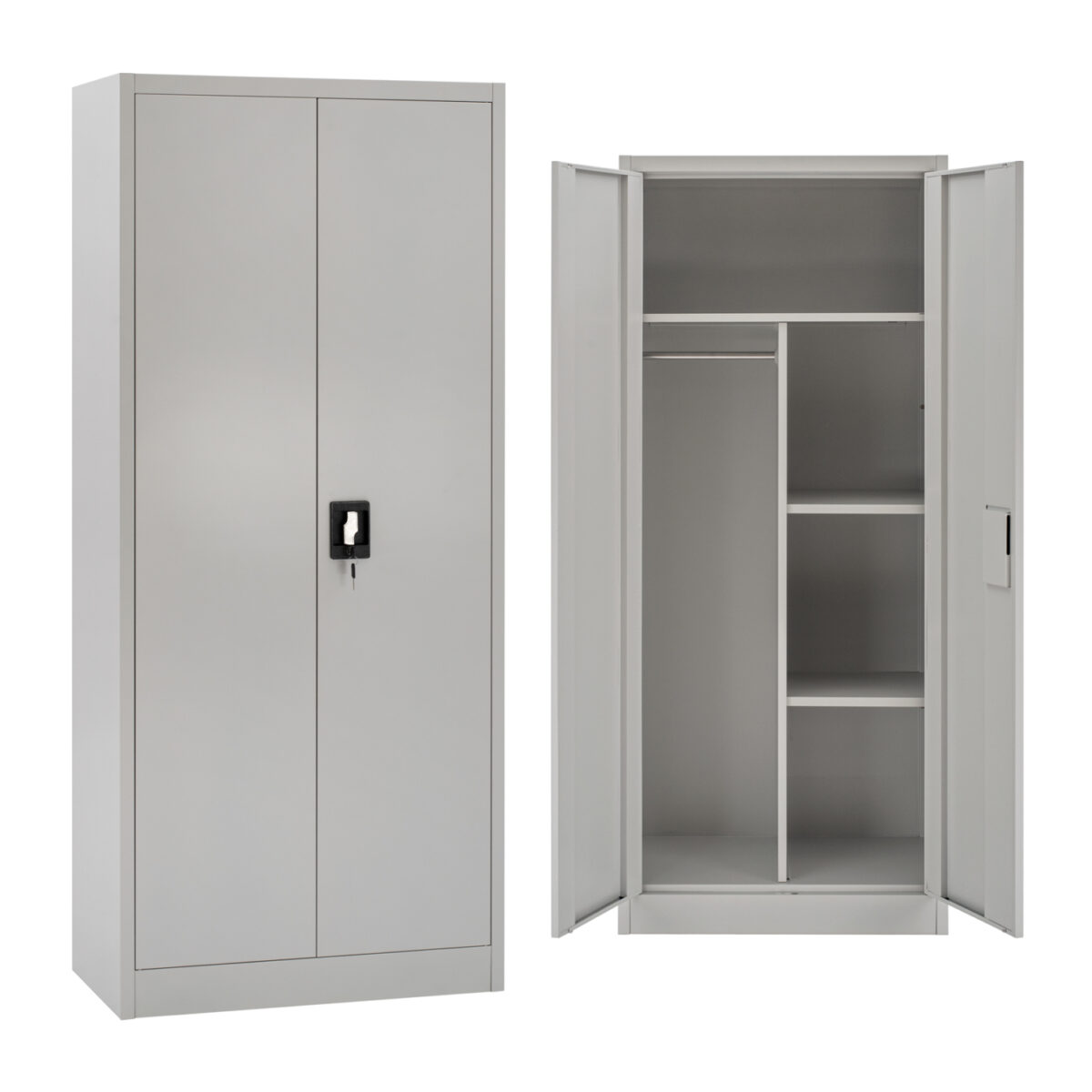 ΝΤΟΥΛΑΠΑ ΜΕΤΑΛΛΙΚΗ HM5961.01 ΜΕ ΧΩΡΙΣΜΑ ΔΙΦΥΛΛΗ ΑΝΟΙΧΤΟ ΓΚΡΙ 90Χ40Χ180Yεκ. 1