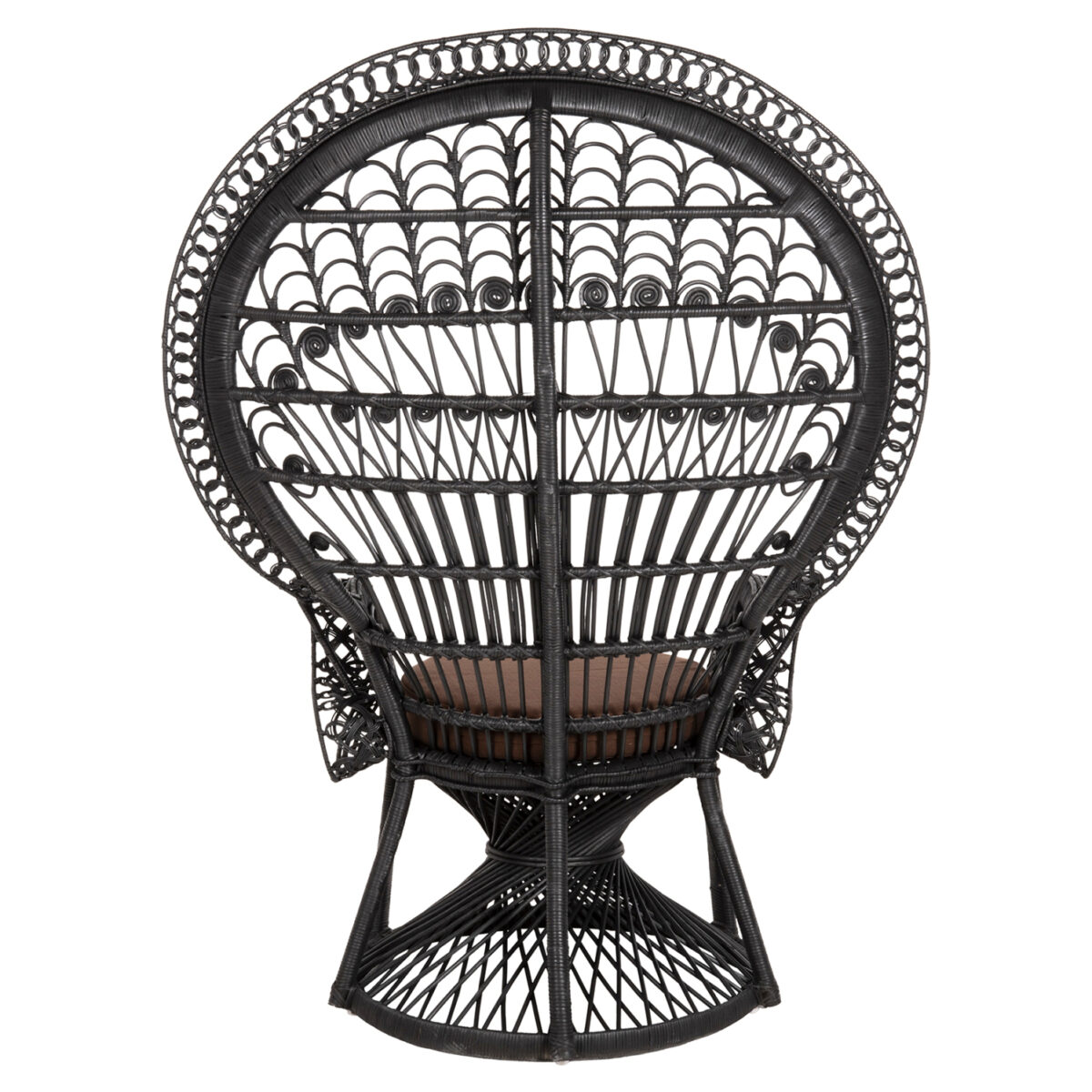 ΠΟΛΥΘΡΟΝΑ ROYAL PEACOCK HM9342.03 RATTAN ΜΑΥΡΟ-ΜΑΞΙΛΑΡΙ ΜΑΥΡΟ 114x72x150Yεκ. 6