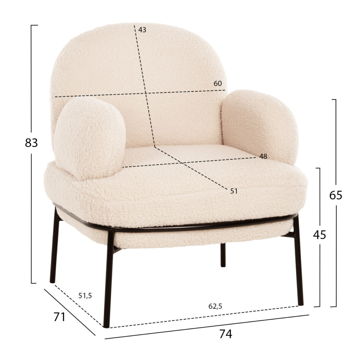 polythrona-fb9952523-leyko-mpoykle-mayra-1 ΠΟΛΥΘΡΟΝΑ AGNES HM9525.23 ΛΕΥΚΟ ΜΠΟΥΚΛΕ-ΜΑΥΡΑ ΜΕΤΑΛΛΙΚΑ ΠΟΔΙΑ 74x71x83Υεκ. 2