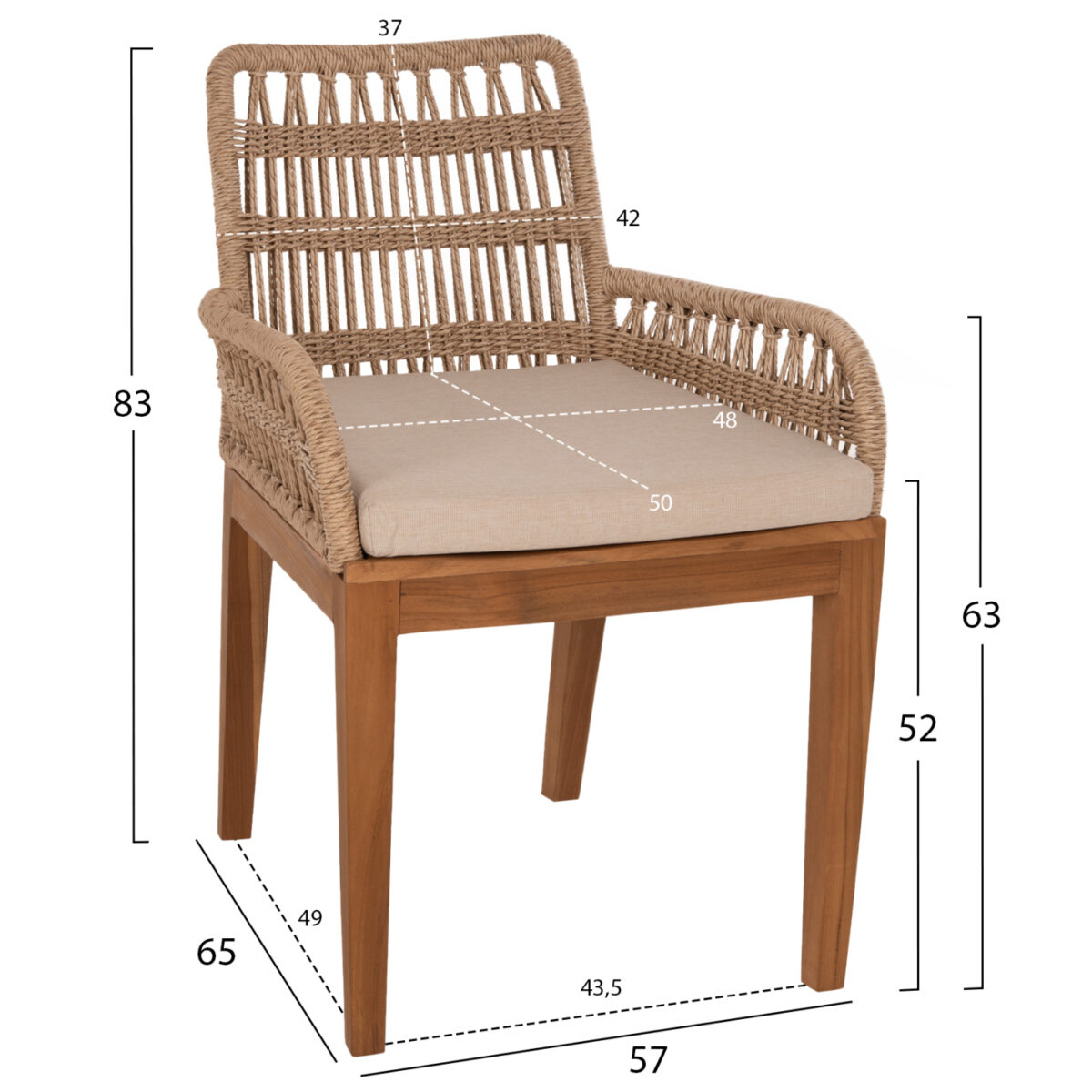 polythrona-fb9976001-xylo-teak-kai-schoi-1 ΠΟΛΥΘΡΟΝΑ STARDOM HM9760.01 ΞΥΛΟ ΤΕΑΚ ΚΑΙ ΣΧΟΙΝΙ- ΦΥΣΙΚΟ ΧΡΩΜΑ 57x65x83Yεκ. 2