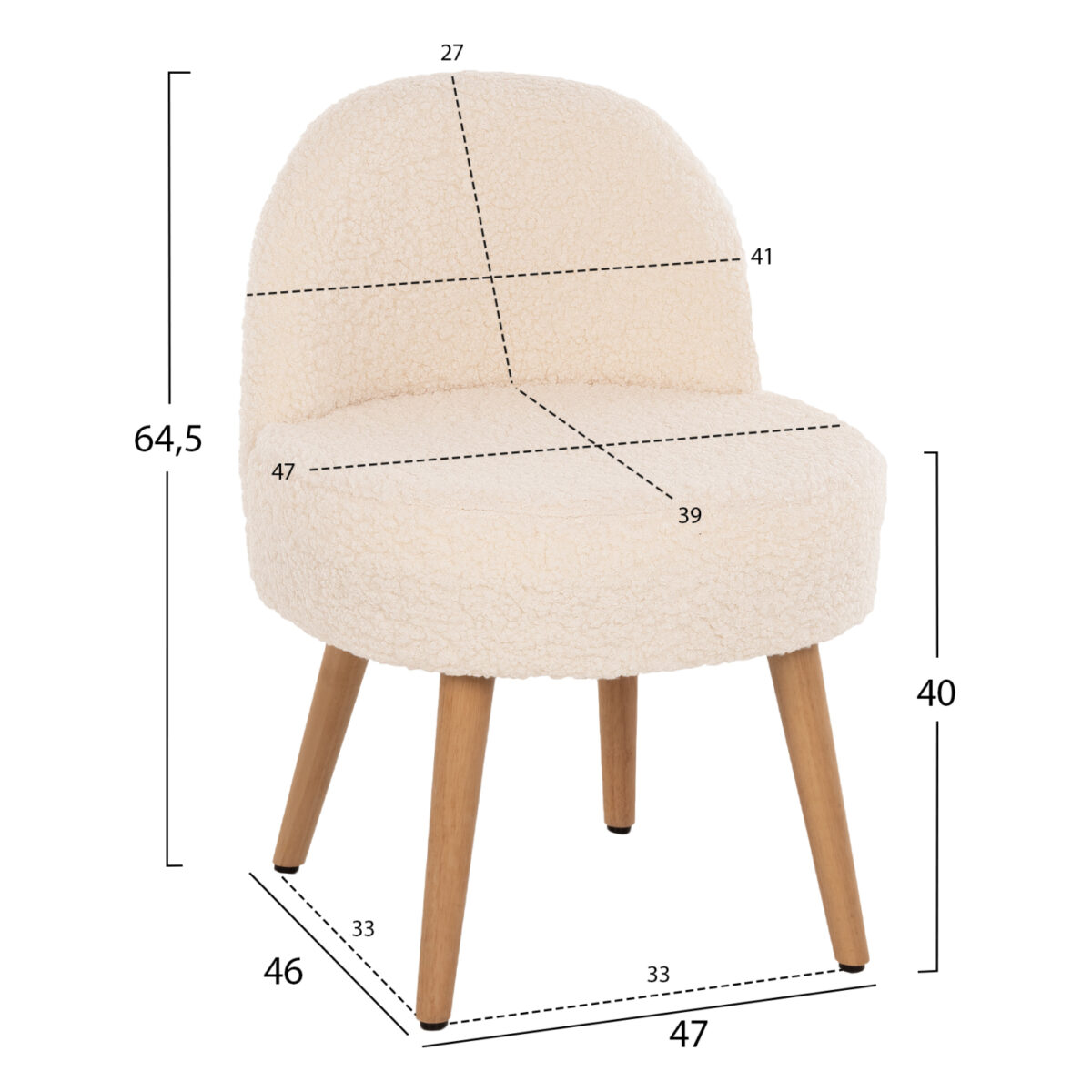 ΣΚΑΜΠΟ ΜΕ ΠΛΑΤΗ YASMINE HM8395.23 ΛΕΥΚΟ ΜΠΟΥΚΛΕ ΥΦΑΣΜΑ- ΞΥΛΙΝΑ ΠΟΔΙΑ 47x46x64,5Υεκ. 2