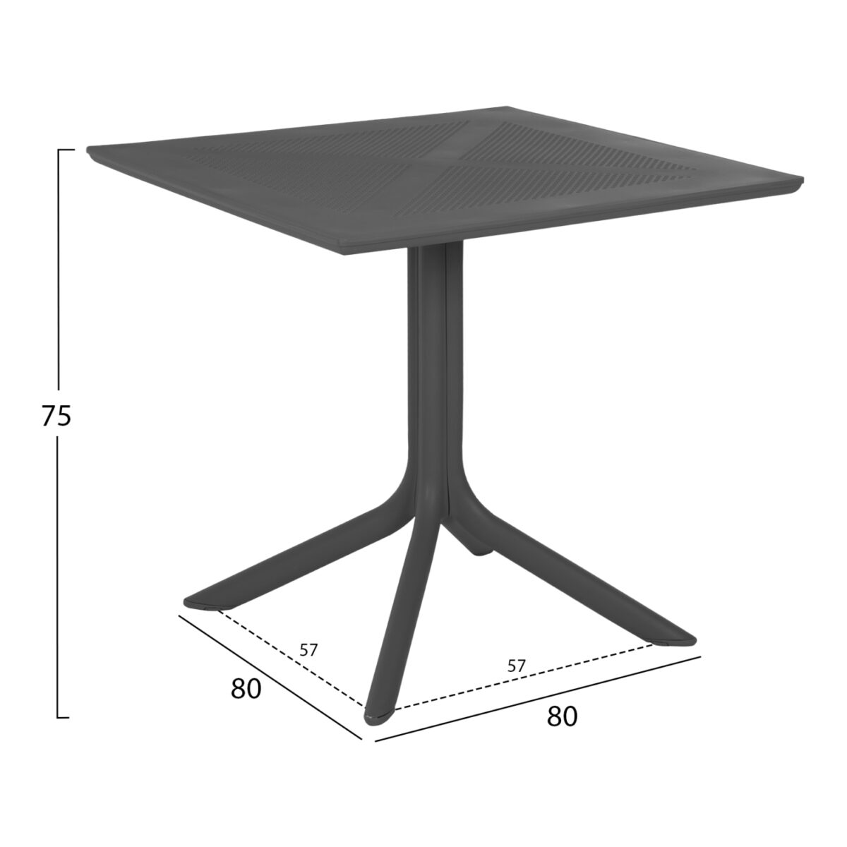 trapezi-polypropylenioy-tetragono-fb9593-1 ΤΡΑΠΕΖΙ ΠΟΛΥΠΡΟΠΥΛΕΝΙΟΥ ΤΕΤΡΑΓΩΝΟ LUNAR HM5930.20 ΓΚΡΙ 80x80x75Yεκ. 2