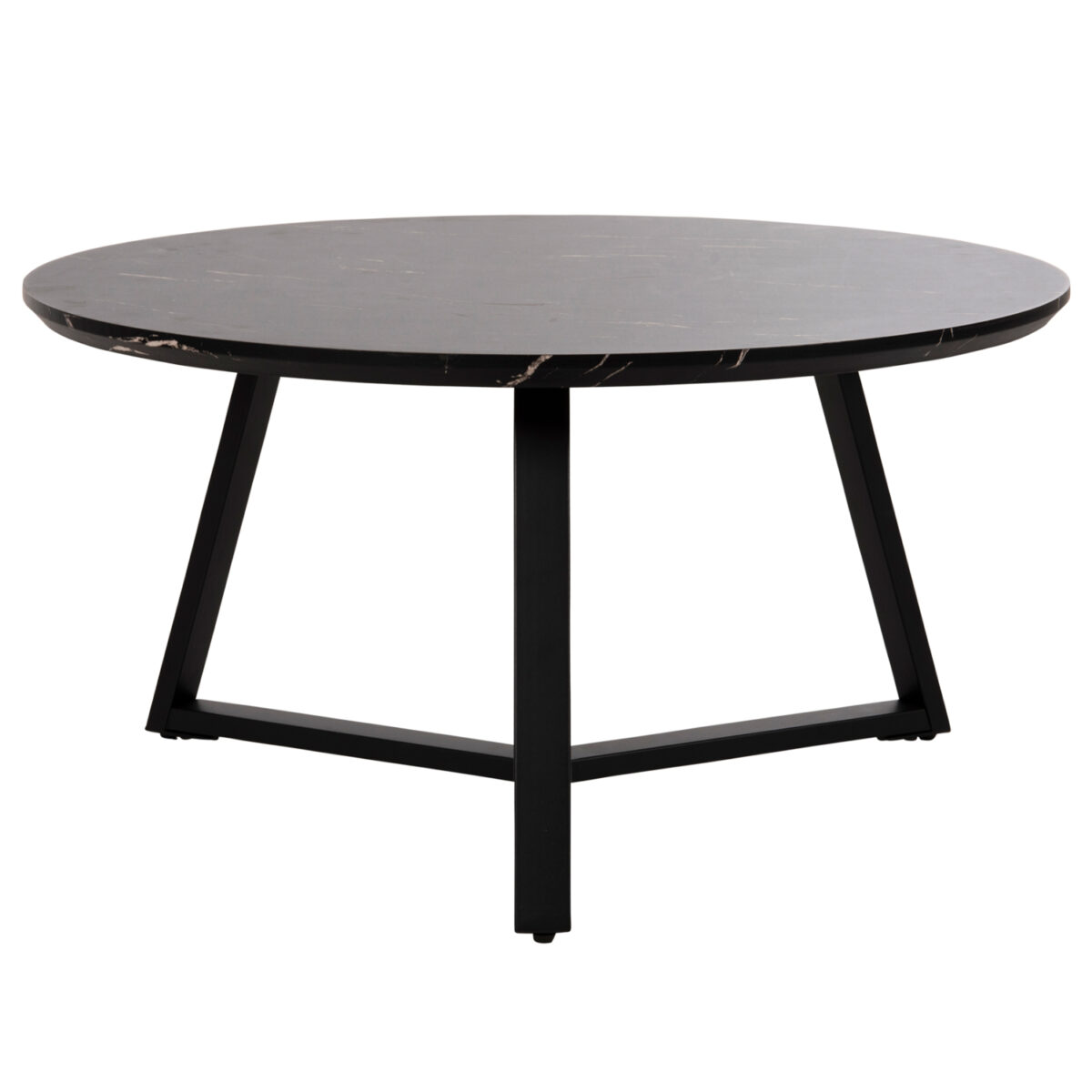 ΤΡΑΠΕΖΙ ΣΑΛΟΝΙΟΥ ΣΤΡΟΓΓΥΛΟ ROCKET HM9586.01 MDF ΜΑΥΡΟ ΜΑΡΜΑΡΟ-ΜΑΥΡΗ ΣΑΓΡΕ ΒΑΣΗ Φ80x42Υεκ. 3