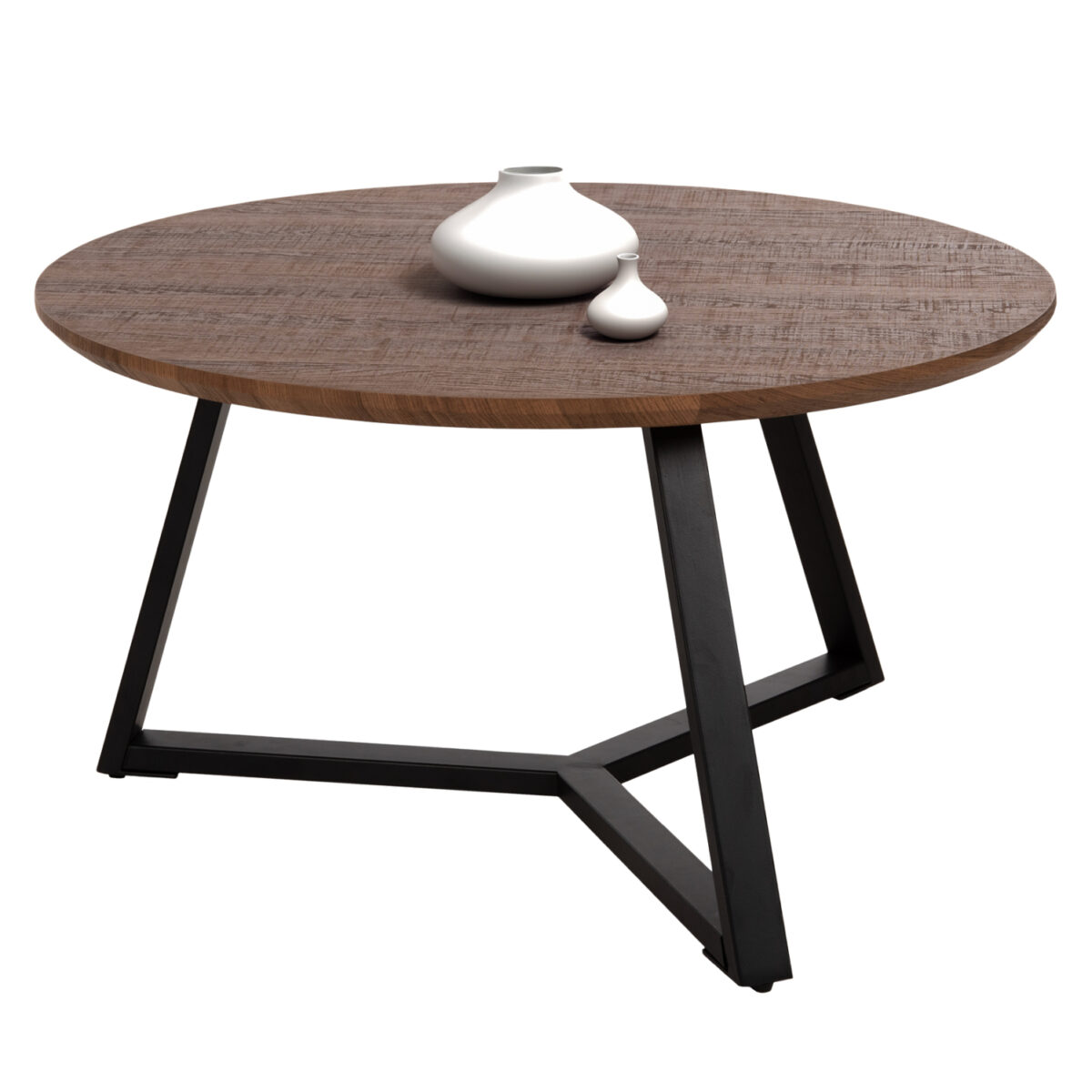 trapezi-salonioy-stroggylo-fb9958604-mdf ΤΡΑΠΕΖΙ ΣΑΛΟΝΙΟΥ ΣΤΡΟΓΓΥΛΟ ROCKET HM9586.04 MDF WALNUT-ΜΑΥΡΗ ΣΑΓΡΕ ΒΑΣΗ Φ80x42Υεκ. 1