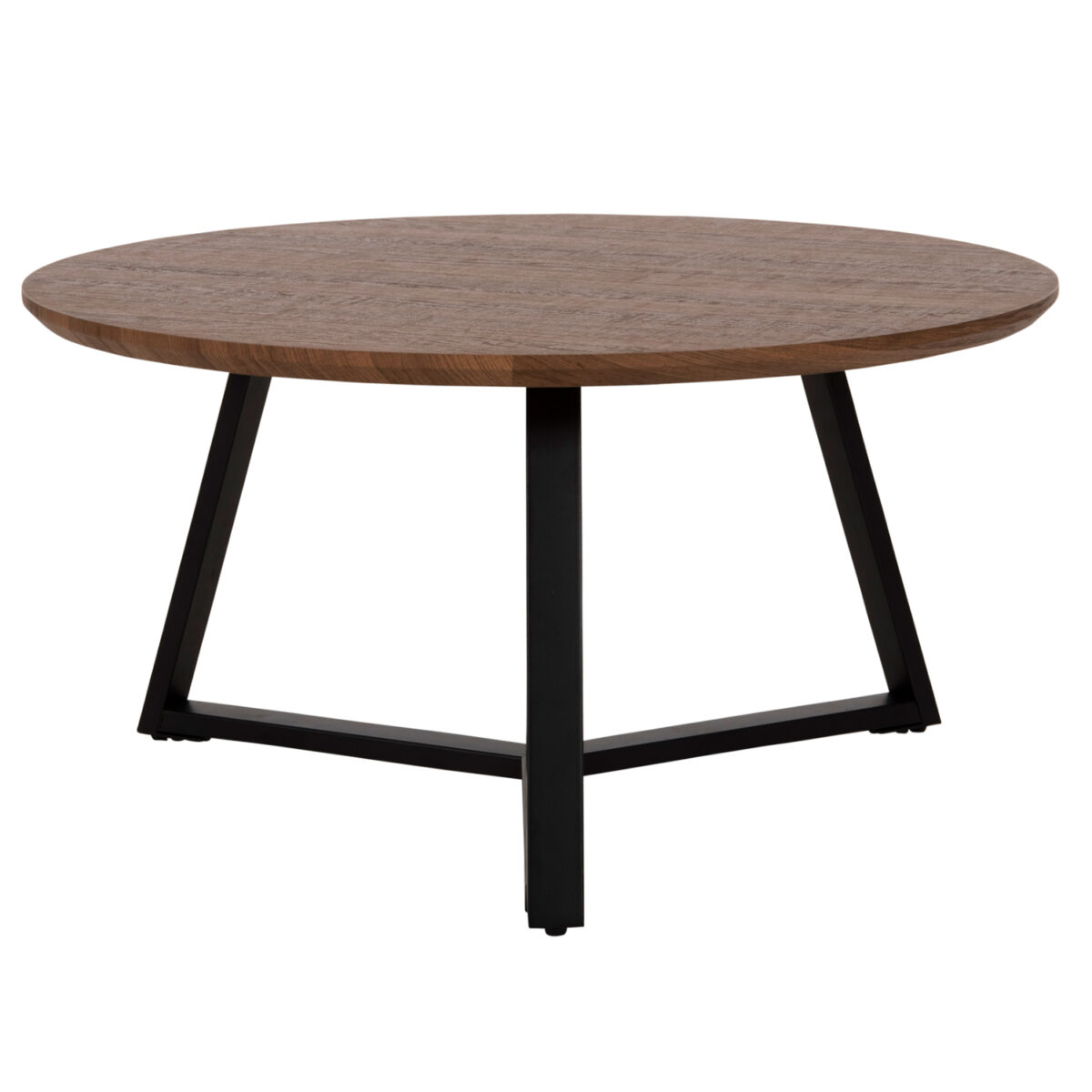 trapezi-salonioy-stroggylo-fb9958604-mdf-2 ΤΡΑΠΕΖΙ ΣΑΛΟΝΙΟΥ ΣΤΡΟΓΓΥΛΟ ROCKET HM9586.04 MDF WALNUT-ΜΑΥΡΗ ΣΑΓΡΕ ΒΑΣΗ Φ80x42Υεκ. 3