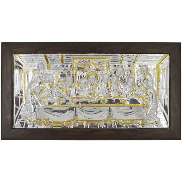 ΕΙΚΟΝΑ ΑΛΟΥΜΙΝΙΟΥ ΜΥΣΤΙΚΟΣ ΔΕΙΠΝΟΣ - ΜΕ ΧΡΥΣΟ - 50x37x3cm