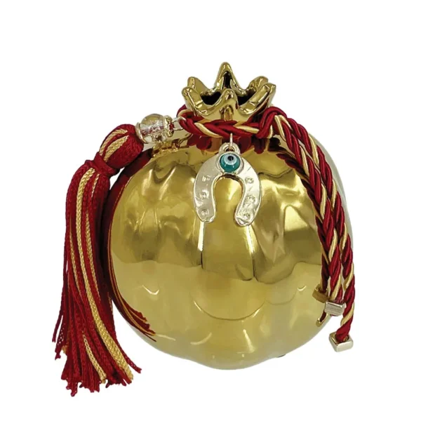 ΚΕΡΑΜΙΚΟ ΡΟΔΙ ΜΕΣΑΙΟ ΧΡΥΣΟ ΣΤΟΛΙΣΜΕΝΟ ΧΡΥΣΟ ΠΕΤΑΛΟ ΜΠΟΡΝΤΩ ΦΟΥΝΤΑ - Φ9x10cm 6/36ΚΙΒ