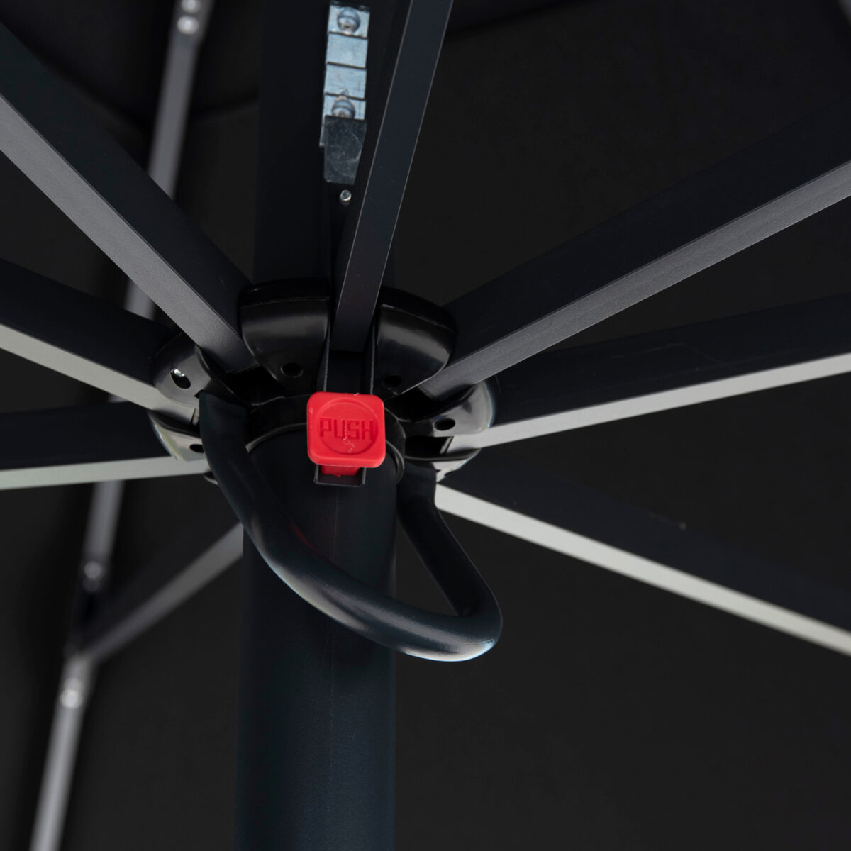 ΕΠΑΓΓΕΛΜΑΤΙΚΗ ΟΜΠΡΕΛΑ ALU ΤΗΛΕΣΚΟΠΙΚΗ HM6031.03 4x4x2,95-4Μ ΜΕ ΜΑΥΡΟ ΑΚΡΥΛΙΚΟ ΠΑΝΙ 6