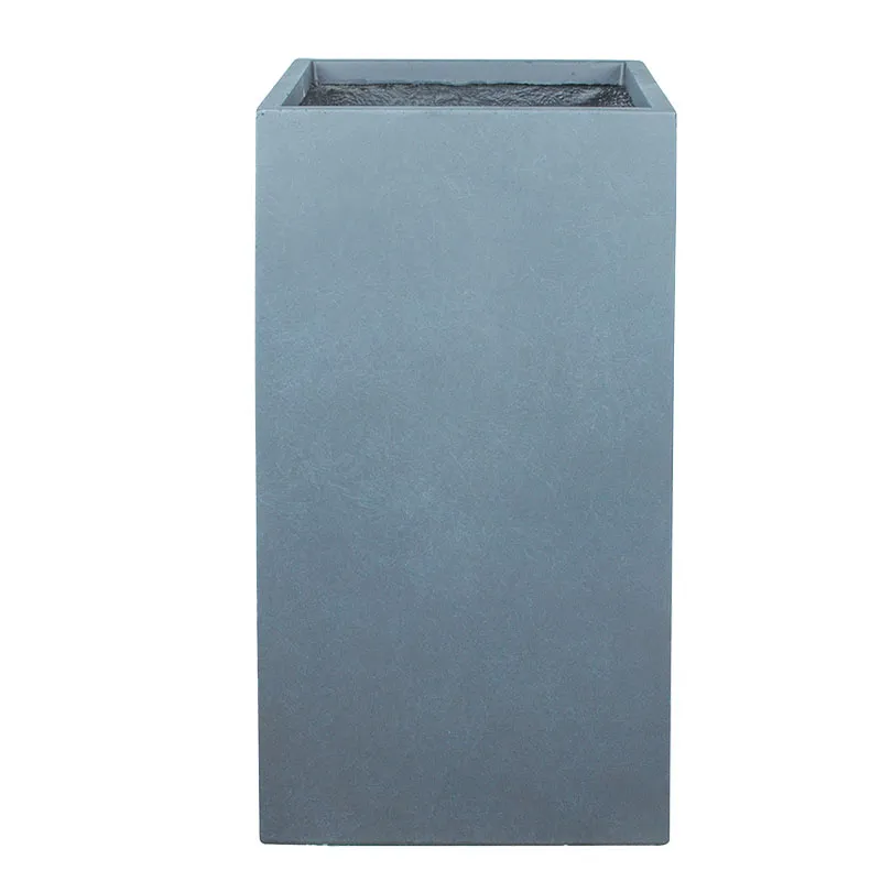 94800-L ΚΑΣΠΩ FIBERCLAY LARGE ΓΚΡΙ ΜΑΡΜΑΡΙ ΨΗΛΟ ΤΕΤΡΑΓΩΝΟ - 41x41x80cm 1