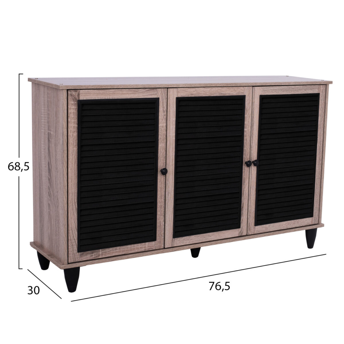 papoytsothiki-ntoylapi-3portes-fb9226702-1 ΠΑΠΟΥΤΣΟΘΗΚΗ-ΝΤΟΥΛΑΠΙ MCKENNA 3ΠΟΡΤΕΣ HM2267.02 SONAMA-ΜΑΥΡΟ 112x30x68,5Υ εκ. 2