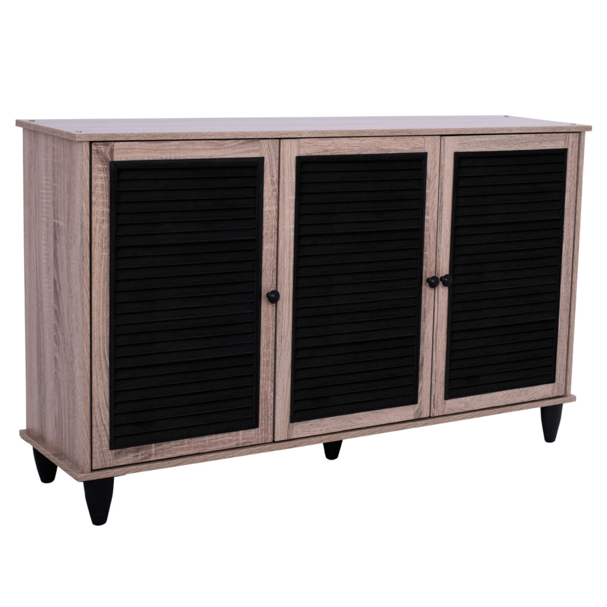 papoytsothiki-ntoylapi-3portes-fb9226702 ΠΑΠΟΥΤΣΟΘΗΚΗ-ΝΤΟΥΛΑΠΙ MCKENNA 3ΠΟΡΤΕΣ HM2267.02 SONAMA-ΜΑΥΡΟ 112x30x68,5Υ εκ. 1