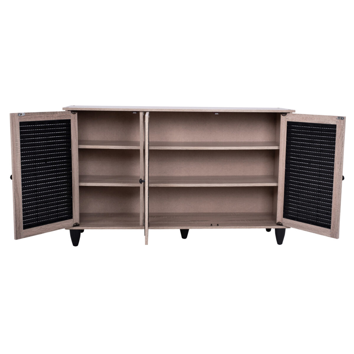 papoytsothiki-ntoylapi-3portes-fb9226702-3 ΠΑΠΟΥΤΣΟΘΗΚΗ-ΝΤΟΥΛΑΠΙ MCKENNA 3ΠΟΡΤΕΣ HM2267.02 SONAMA-ΜΑΥΡΟ 112x30x68,5Υ εκ. 4