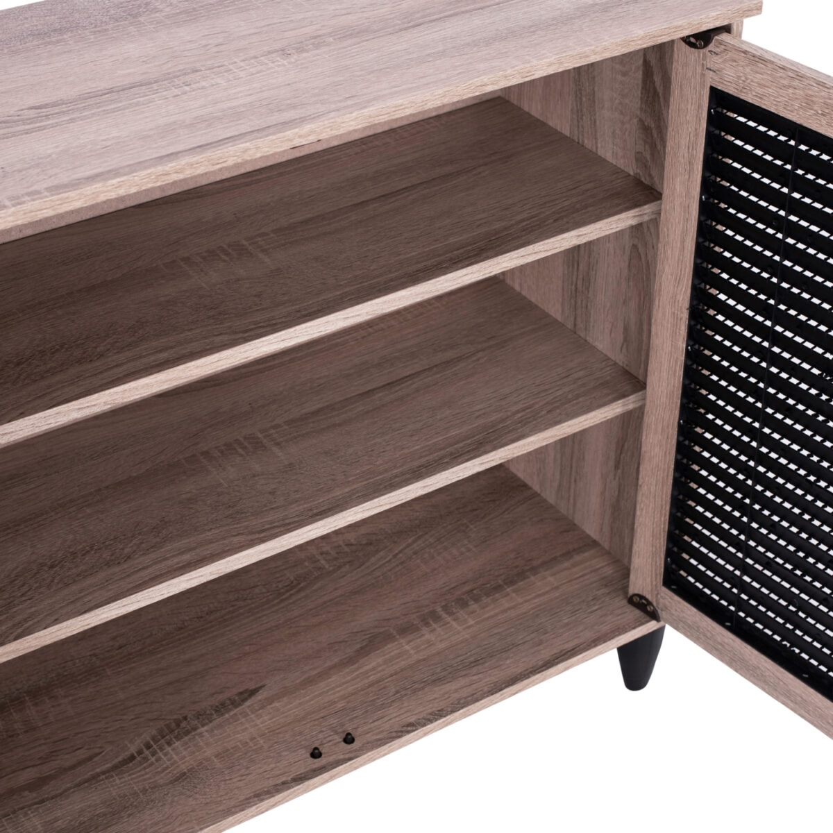 papoytsothiki-ntoylapi-3portes-fb9226702-4 ΠΑΠΟΥΤΣΟΘΗΚΗ-ΝΤΟΥΛΑΠΙ MCKENNA 3ΠΟΡΤΕΣ HM2267.02 SONAMA-ΜΑΥΡΟ 112x30x68,5Υ εκ. 5