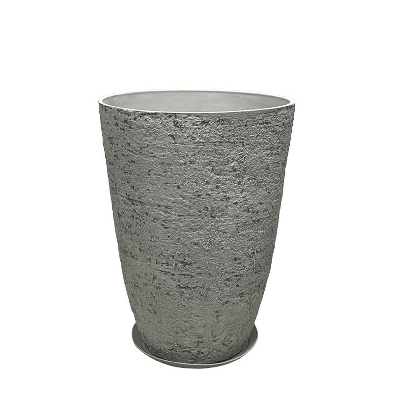 06-10002-M STONE POLYRESIN ΚΑΣΠΩ ΜΕ ΠΙΑΤΟ ΓΚΡΙ ΦΘΑΡΜΕΝΟΣ ΒΡΑΧΟΣ ΜΕΣΑΙΟ - Φ43x60cm 1