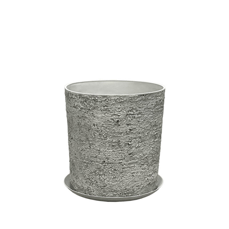 06-10004-M STONE POLYRESIN ΚΑΣΠΩ ΜΕ ΠΙΑΤΟ ΓΚΡΙ ΦΘΑΡΜΕΝΟΣ ΒΡΑΧΟΣ ΜΕΣΑΙΟ - Φ35x36cm 1
