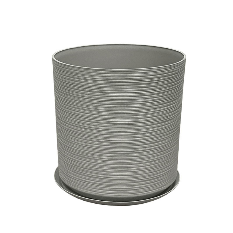 06-10005-L STONE POLYRESIN ΚΑΣΠΩ ΜΕ ΠΙΑΤΟ ΓΚΡΙ ΠΑΛΙΟ ΠΗΛΙΝΟ ΜΕΓΑΛΟ - Φ43x43.5cm 1