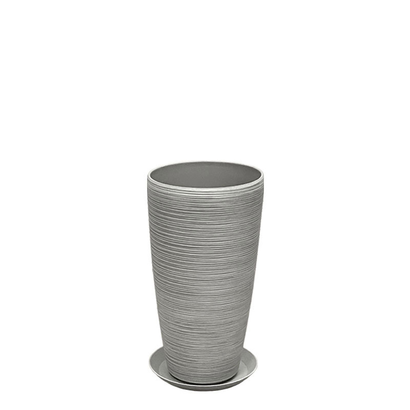 06-10006-S STONE POLYRESIN ΚΑΣΠΩ ΜΕ ΠΙΑΤΟ ΓΚΡΙ ΠΑΛΙΟ ΠΗΛΙΝΟ ΜΙΚΡΟ - Φ23x42cm 1