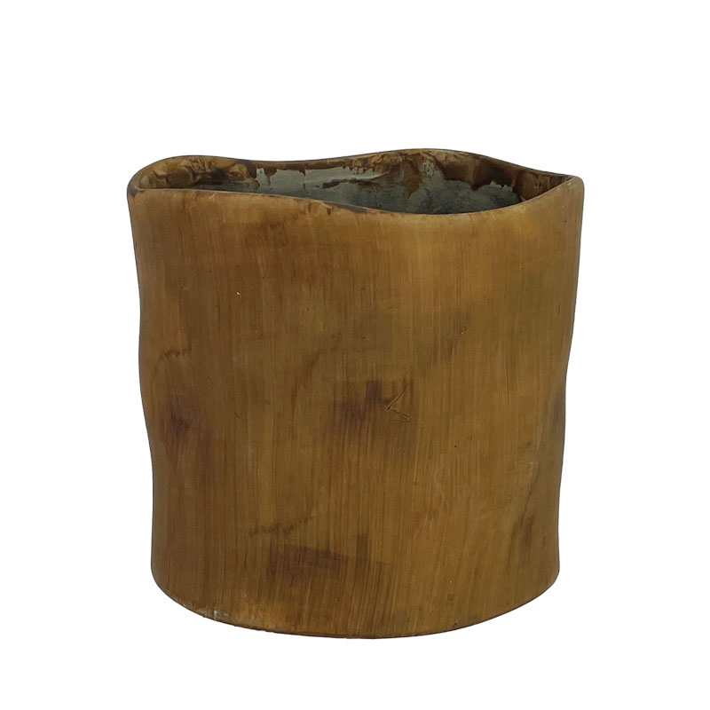 06-20033 ΚΑΣΠΩ ΣΤΡΟΓΓΥΛΟ ΚΑΦΕ ΕΛΕΥΘΕΡΟ ΧΕΙΡΟΠΟΙΗΤΟ ΜΕΓΑΛΟ - Φ16x15.5cm 1/12ΚΙΒ 1