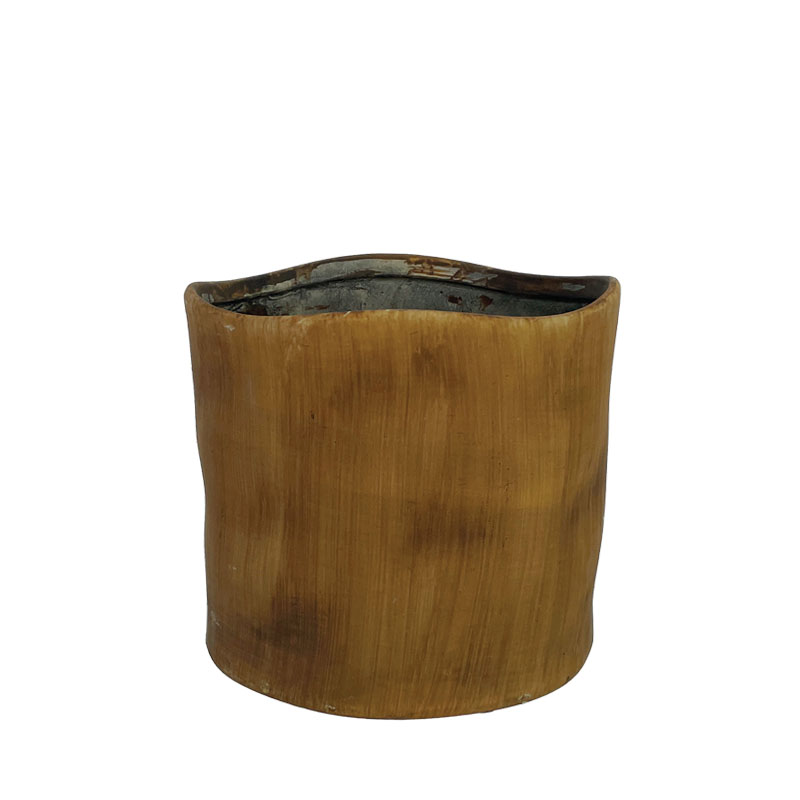 06-20034 ΚΑΣΠΩ ΣΤΡΟΓΓΥΛΟ ΚΑΦΕ ΕΛΕΥΘΕΡΟ ΧΕΙΡΟΠΟΙΗΤΟ ΜEΣΑΙΟ - Φ14.5x13.5cm 1/18ΚΙΒ 1