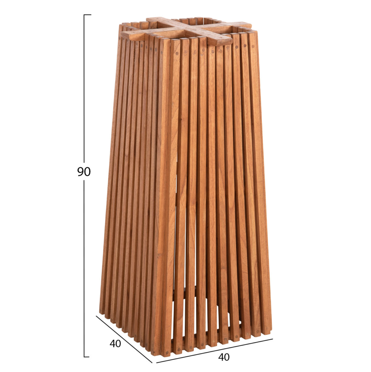 ΒΑΣΗ ΜΠΑΡ ΕΣΩΤ.ΧΩΡΟΥ ΜΕΣ.ΥΨΟΥΣ ΤΕΤΡΑΓΩΝΗ FRANTZ HM9858.11 ΞΥΛΟ MINDI-ΦΥΣΙΚΟ 40x40x90Yεκ 2