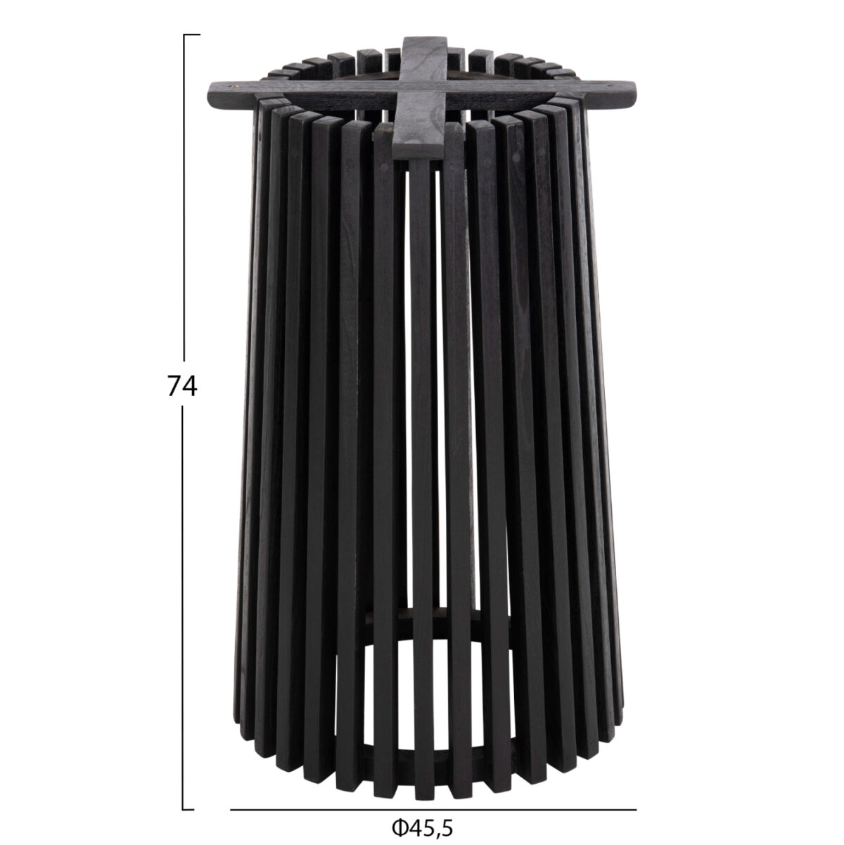 ΒΑΣΗ ΤΡΑΠΕΖΙΟΥ ΕΣΩΤ.ΧΩΡΟΥ ΣΤΡΟΓΓΥΛΗ FRANTZ HM9459.12 MINDI ΞΥΛΟ ΣΕ ΜΑΥΡΟ ΧΡΩΜΑ Φ60x74Yεκ. 2