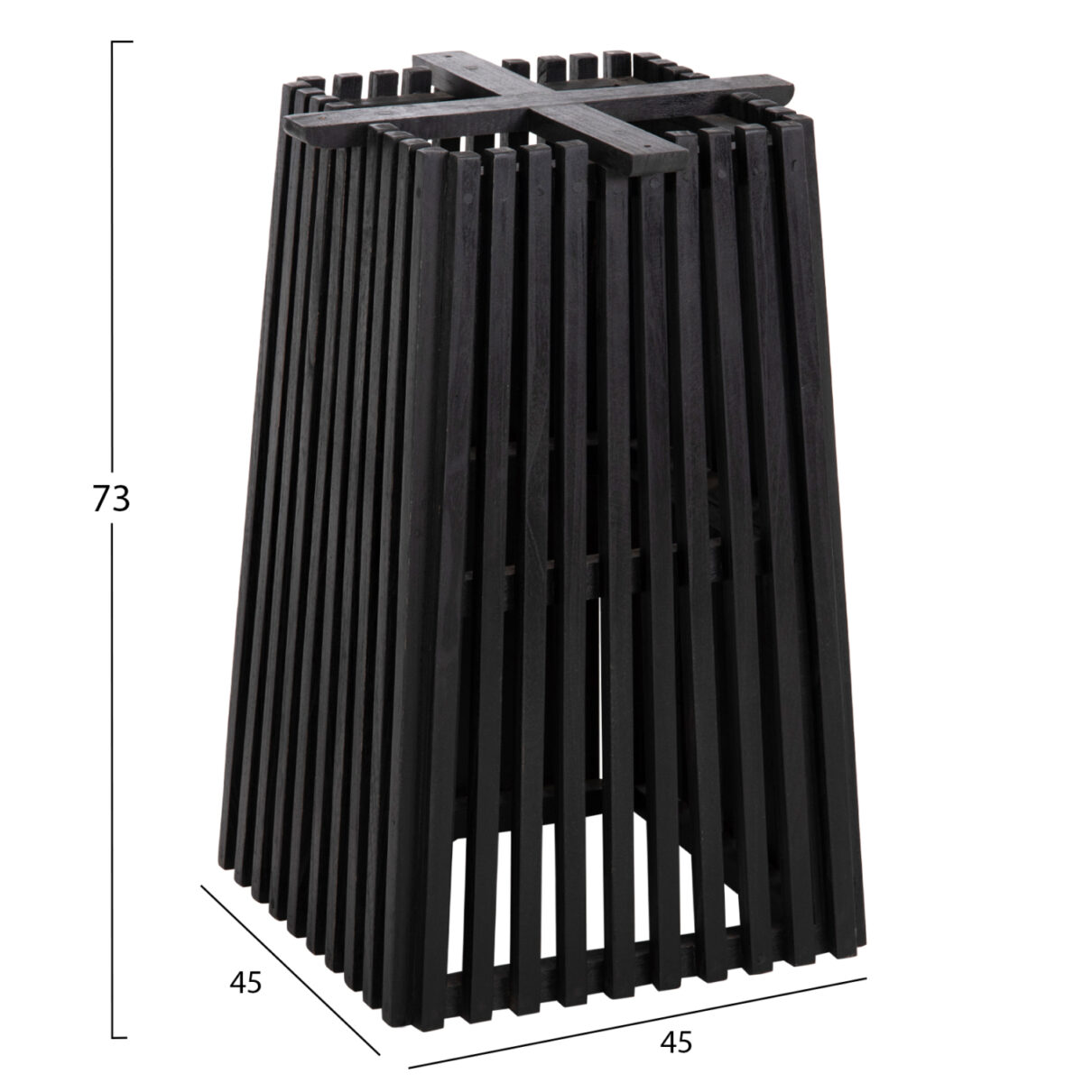 ΒΑΣΗ ΤΡΑΠΕΖΙΟΥ ΕΣΩΤ.ΧΩΡΟΥ ΤΕΤΡΑΓΩΝΗ FRANTZ HM9460.12 ΞΥΛΟ MINDI ΣΕ ΜΑΥΡΟ 60x60x73Y εκ. 2