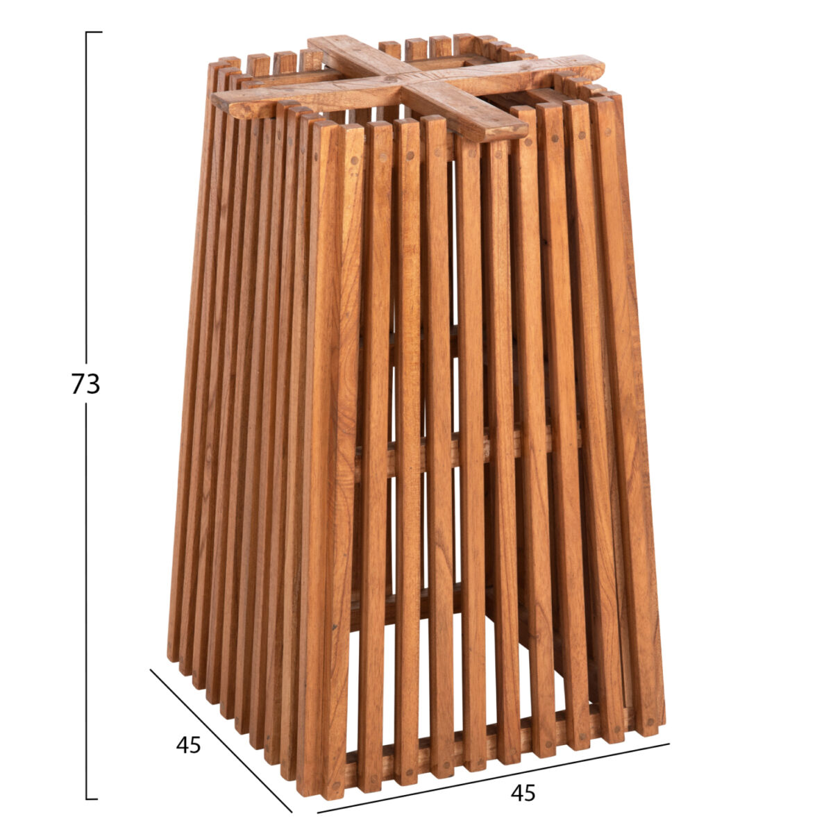 ΒΑΣΗ ΤΡΑΠΕΖΙΟΥ ΕΣΩΤ.ΧΩΡΟΥ ΤΕΤΡΑΓΩΝΗ FRANTZ HM9460.11 ΞΥΛΟ MINDI ΣΕ ΦΥΣΙΚΟ 45x45x73Y εκ. 2