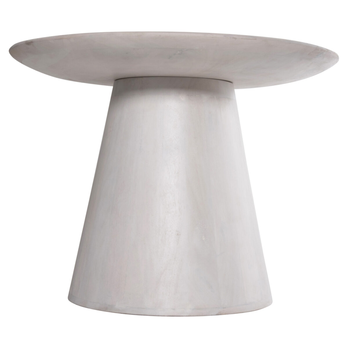 ΒΟΗΘΗΤΙΚΟ ΤΡΑΠΕΖΙ ΣΤΡΟΓΓΥΛΟ ROSS HM9708 ΜΑΣΙΦ ΞΥΛΟ MANGO ΣΕ ΛΕΥΚΟ Φ45x48Υεκ. 5