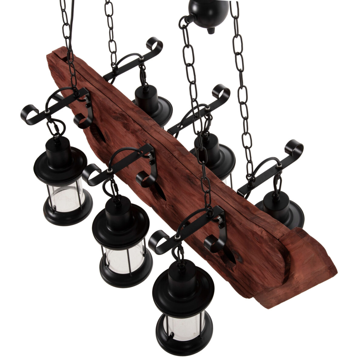 ΦΩΤΙΣΤΙΚΟ ΟΡΟΦΗΣ 6-ΦΩΤΟ ΚΡΕΜΑΣΤΟ HM4117 ΞΥΛΟ-ΜΕΤΑΛΛΟ-ΓΥΑΛΙ 116Υεκ 5