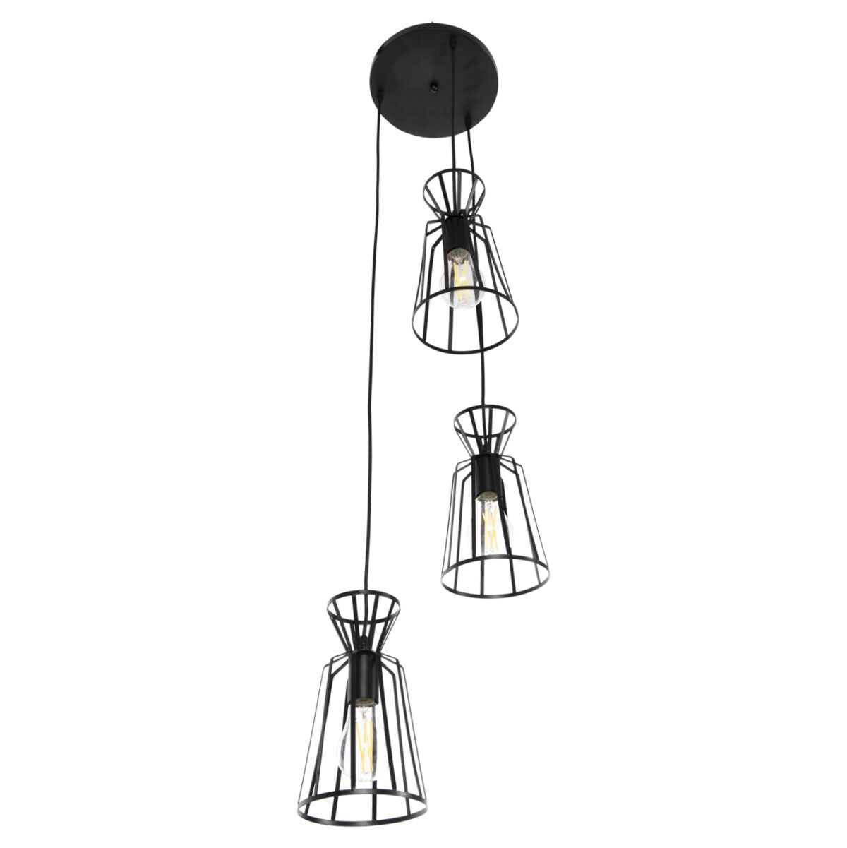 ΦΩΤΙΣΤΙΚΟ ΟΡΟΦΗΣ ΚΡΕΜΑΣΤΟ 3-ΦΩΤΟ HM4126 ΜΕΤΑΛΛΙΚΑ ΚΑΠΕΛΑΚΙΑ Φ23x124Υεκ. 3