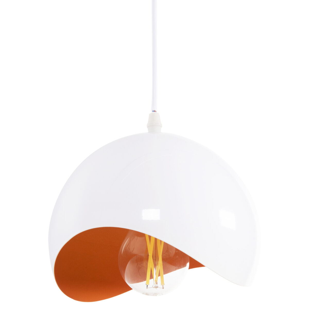 ΦΩΤΙΣΤΙΚΟ ΟΡΟΦΗΣ ΚΡΕΜΑΣΤΟ HM4165.02 ΜΕΤΑΛΛΙΚΗ ΣΦΑΙΡΑ ΛΕΥΚΟ-ΠΟΡΤΟΚΑΛΙ Φ20x118Υεκ. 5