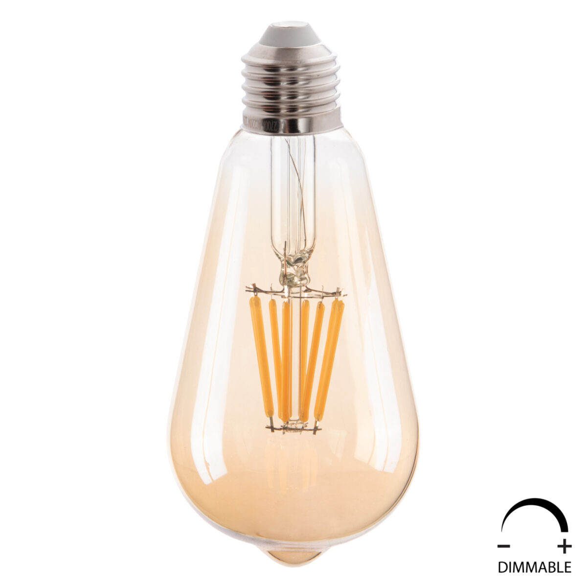 lamptiras-fb9418802-led-filament-8w-e27- ΛΑΜΠΤΗΡΑΣ HM4188.02 LED FILAMENT 8W E27 DIMMABLE 3000K GOLD 1
