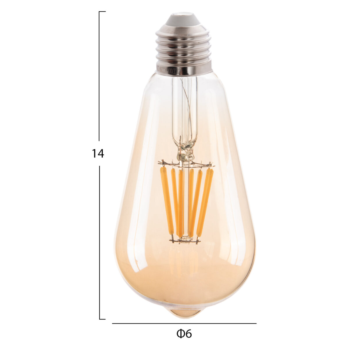 lamptiras-fb9418802-led-filament-8w-e27-1 ΛΑΜΠΤΗΡΑΣ HM4188.02 LED FILAMENT 8W E27 DIMMABLE 3000K GOLD 2