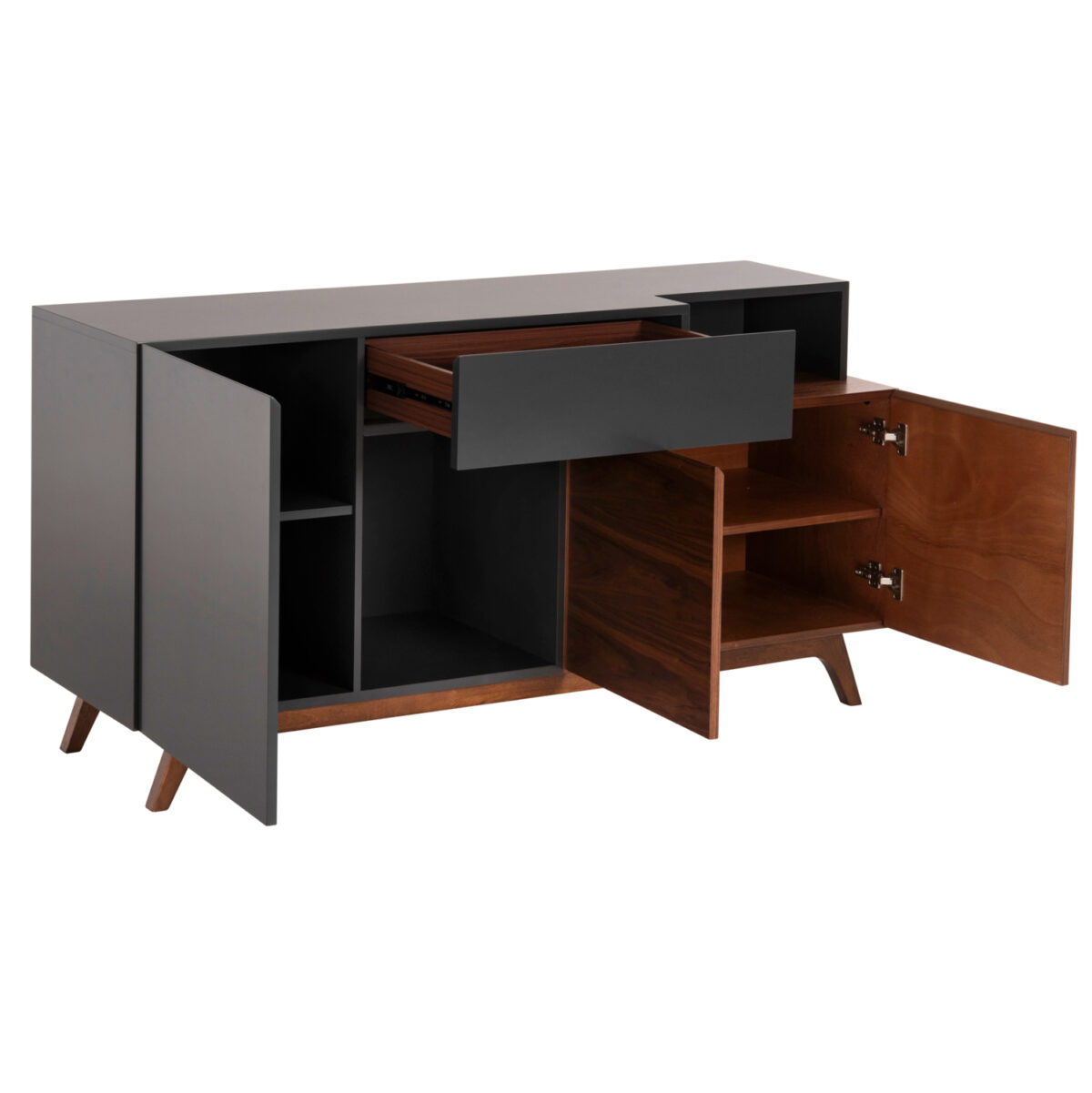 ΜΠΟΥΦΕΣ PREDA HM9747 MDF ΜΕ ΚΑΡΥΔΙ & ΣΚΟΥΡΟ ΓΚΡΙ ΚΑΠΛΑΜΑ 167x28-40x80Υεκ. 3